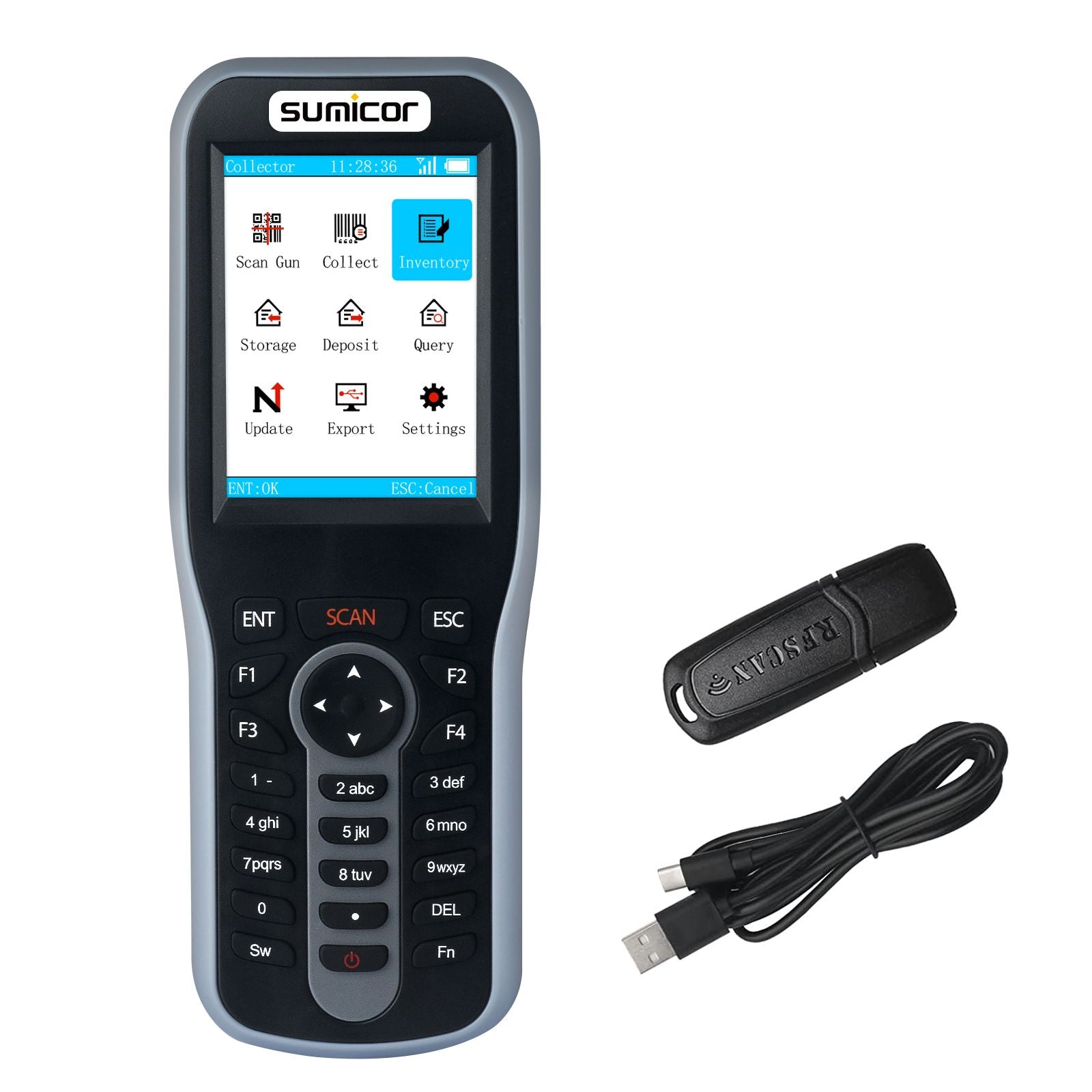 1D barcode scanner Wireless barcode scanner wireless inventory machine Warehouse inventory logistics - JM Variety Store
